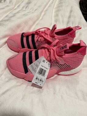 adidas Trae Young 2 Pink and Black Knit Basketball Shoes